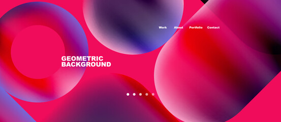 Round shapes and circles with liquid gradients