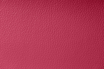 Leather texture background viva magenta color. Trendy color concept. Color trend year 2023.