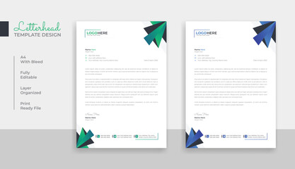 Wall Mural - Abstract corporate  letterhead design template layout