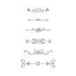 © Template Dealer - Vintage Ornament set collection - Swirl stroke divider and filigree ornaments for wedding invitation, greeting card and certificate design - Lines, borders, swirls and divider retro classic style