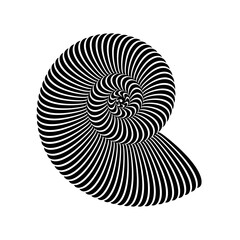 Wall Mural - OpArt Optical Illusion Logo Abstract Design, Abstract art illustration with black and white stripes, pattern background