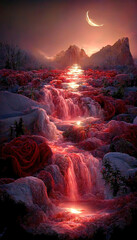 Wall Mural - beautiful magical colorful fantasy landscape