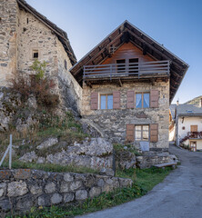 Wall Mural - Nevache, a small, authentic and quiet village in Claree valley, near Briancon in Hautes-Alpes department, France