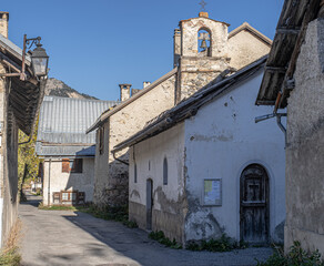 Wall Mural - Nevache, a small, authentic and quiet village in Claree valley, near Briancon in Hautes-Alpes department, France