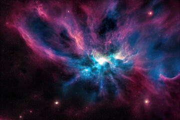 Wall Mural - colorful space galaxy, supernova nebula background