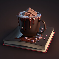 Cup of hot chocolate, hot chocolate illustration, cup of hot cocoa, hot coffee