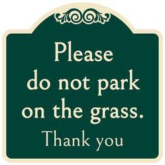 Wall Mural - Decorative no parking sign no parking on the grass