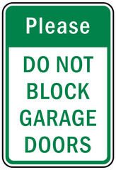 Wall Mural - Garage sign and label do not block garage door