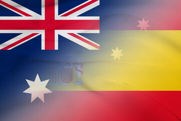 Australia and Spain government flag transborder contract ESP AUS