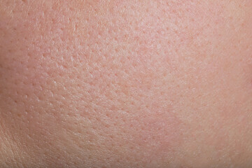 Closeup view of human skin as background