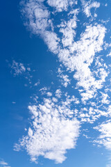 Poster - Blue sky with a white cloud background