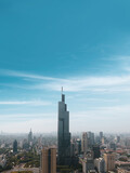 Fototapeta  - Aerial photo of the skyline of modern architectural landscape in Nanjing, China