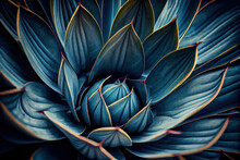 Agave Cactus Dark Blue 