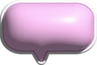 canvas print picture - cute 3d pink text box, speech bubble box decoration