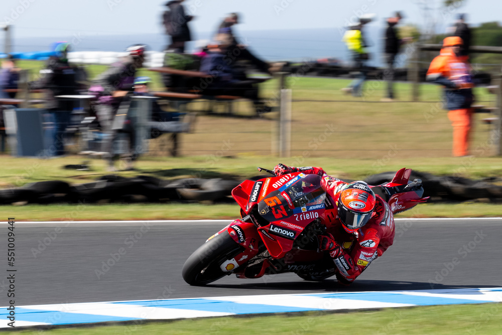 Francesco Bagnaia of Italy on the Ducati Lenovo Team Ducati during ...