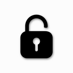 Padlock icon isolated on white background. Symbol sign unlock. Vector illustration.