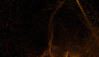 Wall Mural - glitter powder dust scatter golden sparkle background