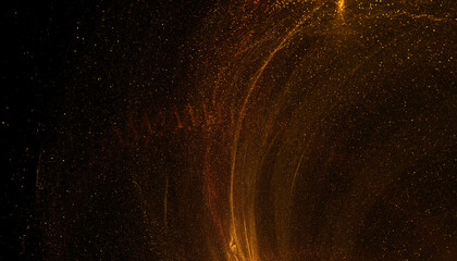 Wall Mural - bursting golden sparkle powder energy particle background