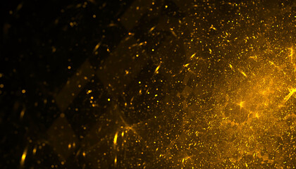 Wall Mural - glitter particle dust sparkles golden background