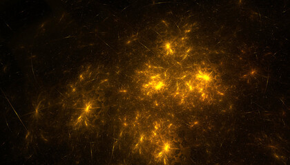 Wall Mural - shiny golden dust particle explosion background