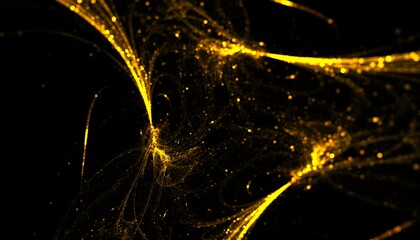 Wall Mural - golden particle trail lights dust background