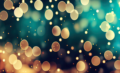 Wall Mural - Christmas and happy new year card on blurred bokeh. Christmas background