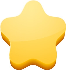 Wall Mural - 3d yellow star