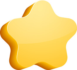 Wall Mural - 3d yellow star
