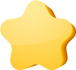 Wall Mural - 3d yellow star