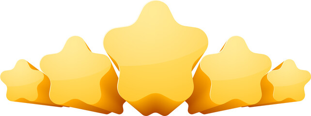 Wall Mural - 3d yellow five star