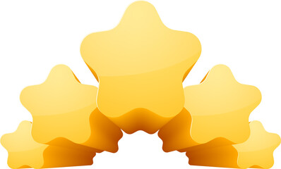 Wall Mural - 3d yellow five star