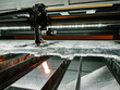 laser cutting machine in process, modern industrial technology, CNC machine