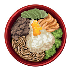 Wall Mural - bibimbap korean traditional food