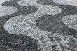 Wavy cobblestone pattern on a city square