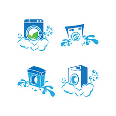 Poster - washing machine or laundry icon. vector illustration template design