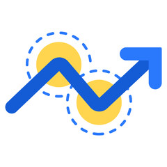 Sticker - statistic performance arrow icon