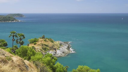 Wall Mural - beautiful laem promthep cape in phuket, famous view point scenic area for watching sunset
