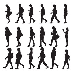 silhouettes of people