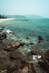 Wall Mural - seascape with rocks