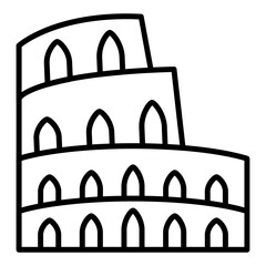 Sticker - Colosseum Icon Style