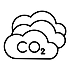 Sticker - Carbondioxide Icon Style