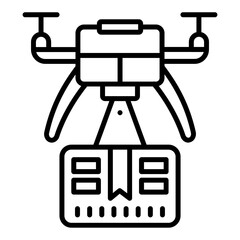 Sticker - Drone Delivery Icon Style