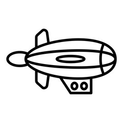 Wall Mural - Airship Icon Style