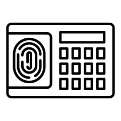 Poster - Fingerprint Scanner Icon Style