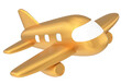 Airplane 3D. Travel element. 3D illustration.