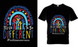  Autism Awareness day typography T-shirt design  Autism Awareness day typography T-shirt design, vintage, retro, custom. autism, autistic, heart, love autism day ribbon t-shirt design vector