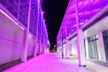 Poster - Milton Keynes city centre at night 