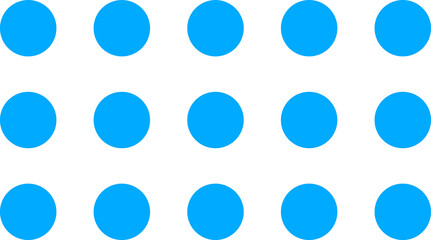 Wall Mural - Blue circles points dots round polka dot simple geometric shapes elements sign icon symbols isolated overlay transparent png