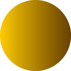 Wall Mural - Yellow brown ocher gradient circle round geometric shape element icon sign symbol isolated overlay transparent png