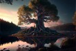 Yggdrasil from norse mythology known for being the tree of life. Generative AI